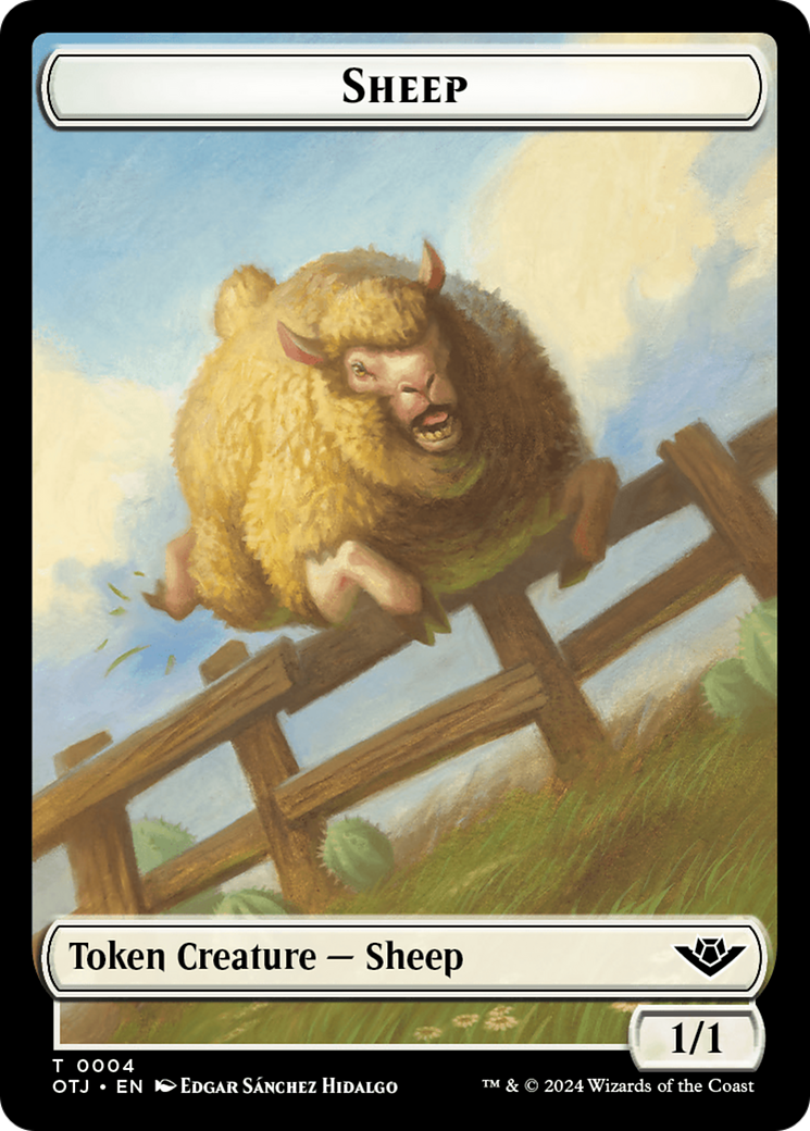 Sheep Token [Outlaws of Thunder Junction Tokens] | Red Riot Games CA
