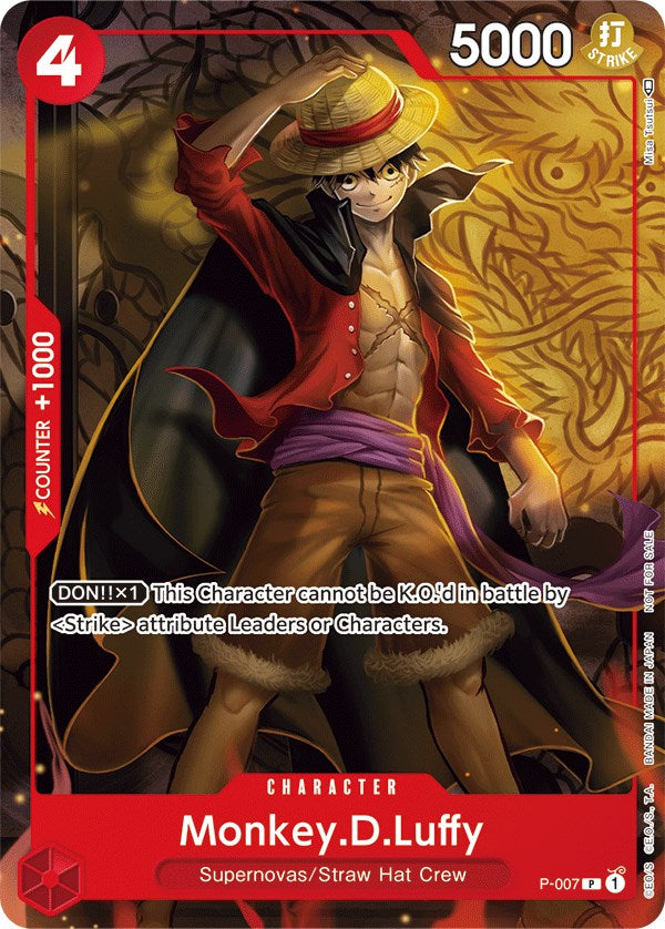 Monkey.D.Luffy (P-007) (Tournament Pack Vol. 1) [One Piece Promotion Cards] | Red Riot Games CA