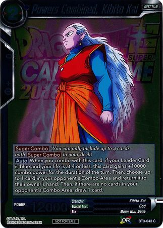 Powers Combined, Kibito Kai (Metallic Foil) (Event Pack 2018) (BT3-043) [Promotion Cards] | Red Riot Games CA