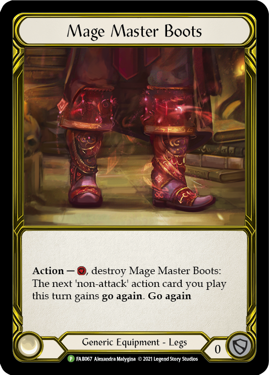 Mage Master Boots (Golden) [FAB067] (Promo)  Cold Foil | Red Riot Games CA