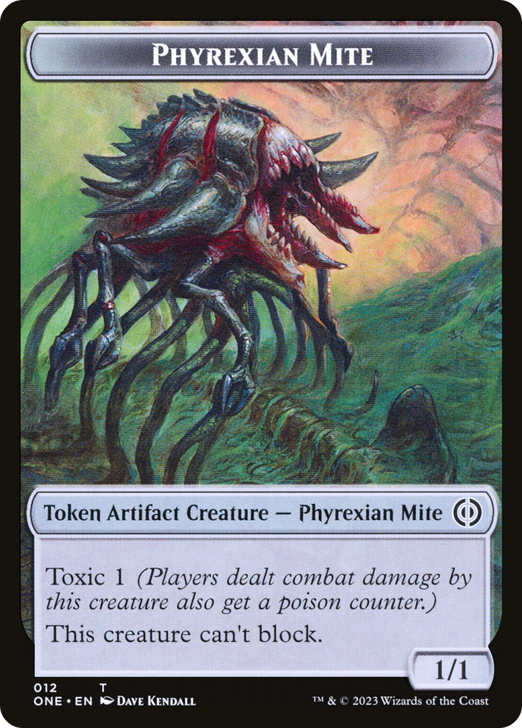Phyrexian Mite (012) // Cat Double-Sided Token [Phyrexia: All Will Be One Tokens] | Red Riot Games CA
