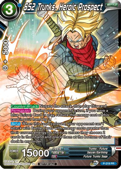 SS2 Trunks, Heroic Prospect (Event Pack 08) (P-219) [Tournament Promotion Cards] | Red Riot Games CA