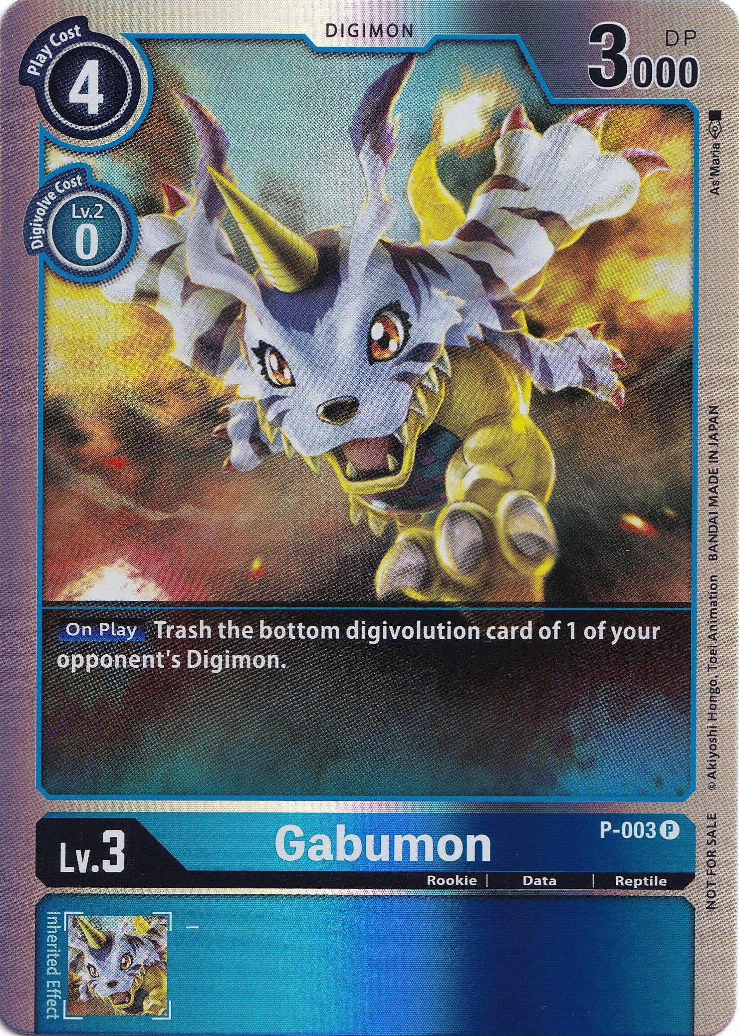 Gabumon [P-003] (Rainbow Foil) [Promotional Cards] | Red Riot Games CA