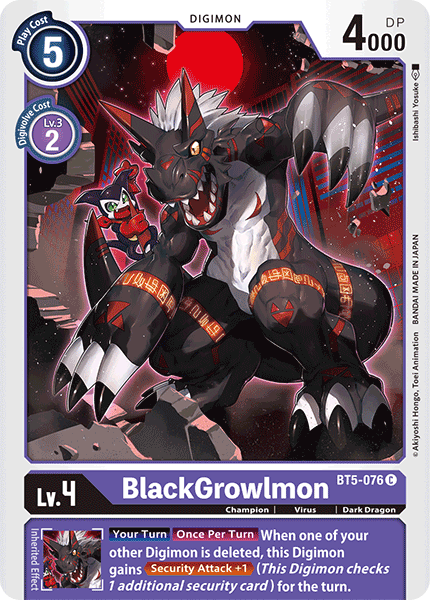 BlackGrowlmon [BT5-076] [Battle of Omni] | Red Riot Games CA