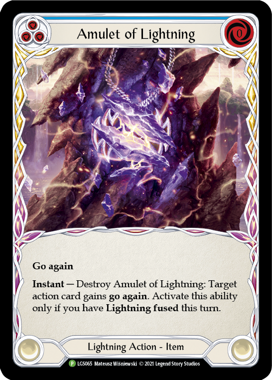 Amulet of Lightning [LGS065] (Promo)  Cold Foil | Red Riot Games CA