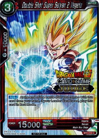 Double Shot Super Saiyan 2 Vegeta (BT2-010) [Judge Promotion Cards] | Red Riot Games CA