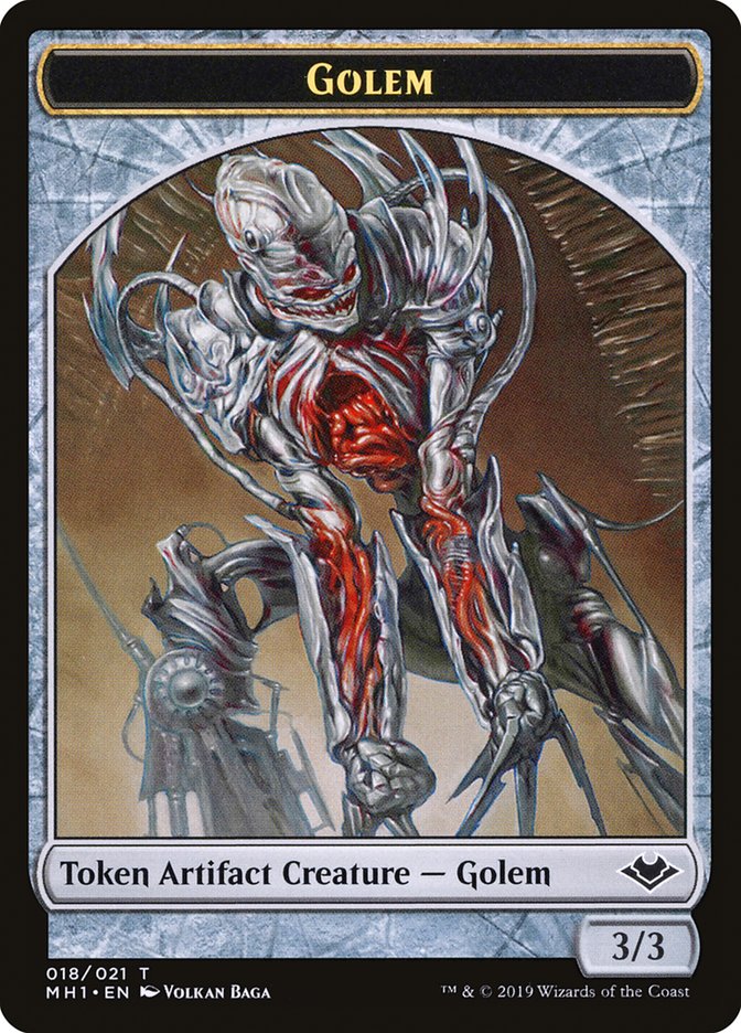 Elemental (008) // Golem (018) Double-Sided Token [Modern Horizons Tokens] | Red Riot Games CA