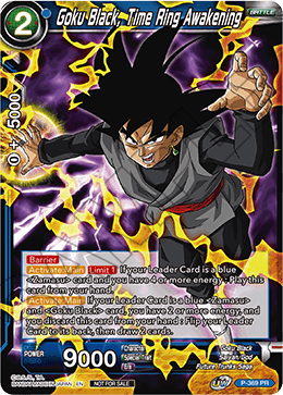Goku Black, Time Ring Awakening (Unison Warrior Series Boost Tournament Pack Vol. 7) (P-369) [Tournament Promotion Cards] | Red Riot Games CA