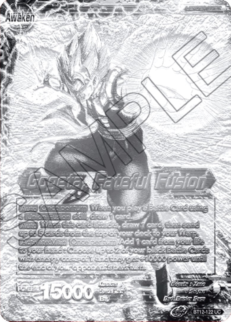 Son Goku & Vegeta // Gogeta, Fateful Fusion (2021 Championship Top 16) (Metal Silver Foil) (BT12-122) [Tournament Promotion Cards] | Red Riot Games CA