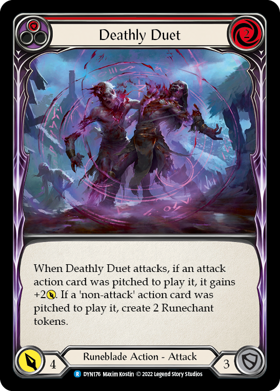 Deathly Duet (Red) [DYN176] (Dynasty)  Rainbow Foil | Red Riot Games CA