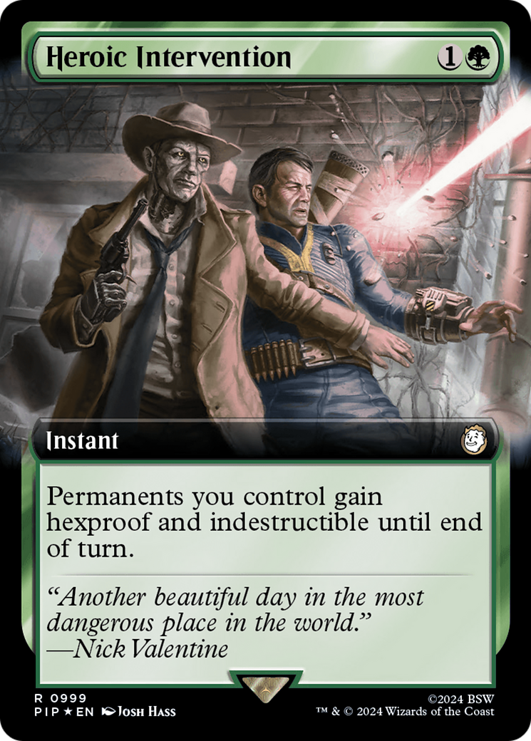 Heroic Intervention (Extended Art) (Surge Foil) [Fallout] | Red Riot Games CA