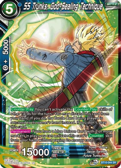 SS Trunks, God-Sealing Technique (Event Pack 08) (BT10-044) [Tournament Promotion Cards] | Red Riot Games CA