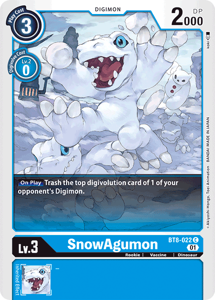 SnowAgumon [BT8-022] [New Awakening] | Red Riot Games CA