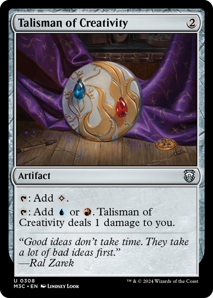 Talisman of Creativity (Ripple Foil) [Modern Horizons 3 Commander] | Red Riot Games CA