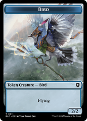 Bird (011) // Fish Double-Sided Token [Bloomburrow Commander Tokens] | Red Riot Games CA