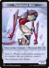 Phyrexian Mite (011) // Phyrexian Golem Double-Sided Token [Phyrexia: All Will Be One Tokens] | Red Riot Games CA