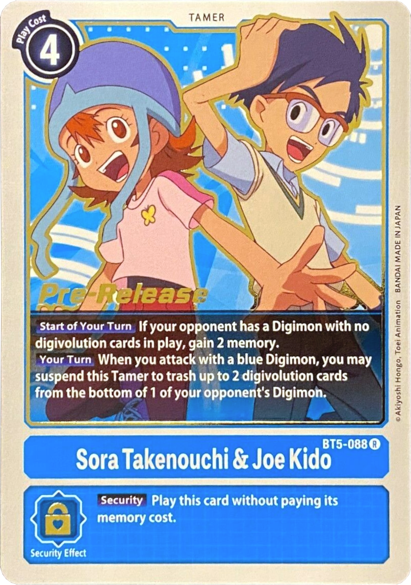 Sora Takenouchi & Joe Kido [BT5-088] [Battle of Omni Pre-Release Promos] | Red Riot Games CA