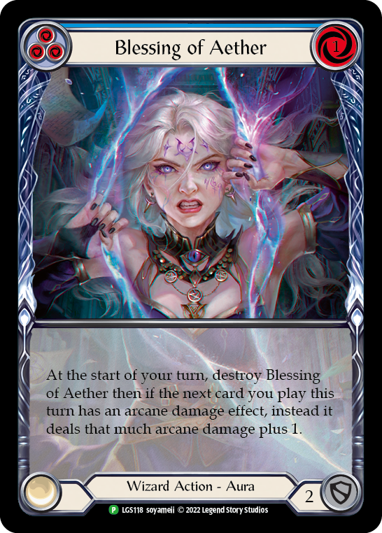 Blessing of Aether (Blue) [LGS118] (Promo)  Rainbow Foil | Red Riot Games CA