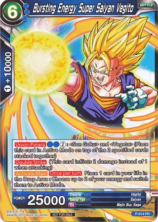 Bursting Energy Super Saiyan Vegito (Foil) (P-014) [Promotion Cards] | Red Riot Games CA