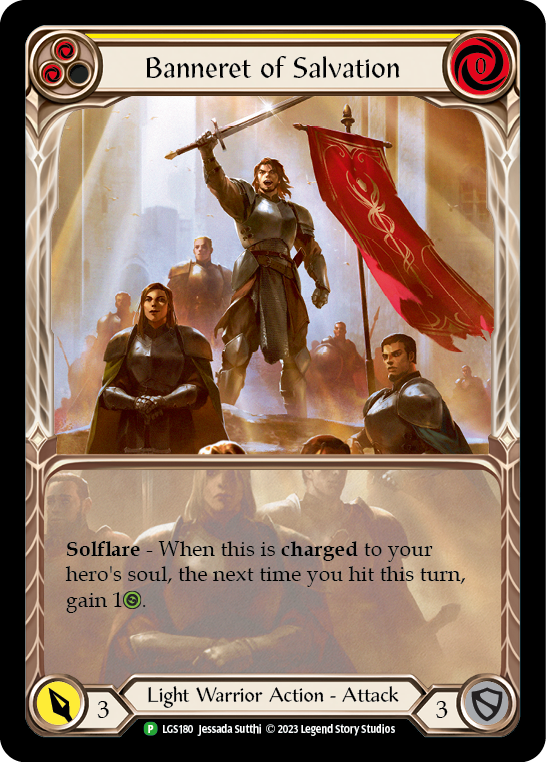 Banneret of Salvation (Extended Art) [LGS180] (Promo)  Rainbow Foil | Red Riot Games CA