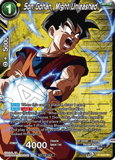 Son Gohan, Might Unleashed (Winner Stamped) (P-349) [Tournament Promotion Cards] | Red Riot Games CA