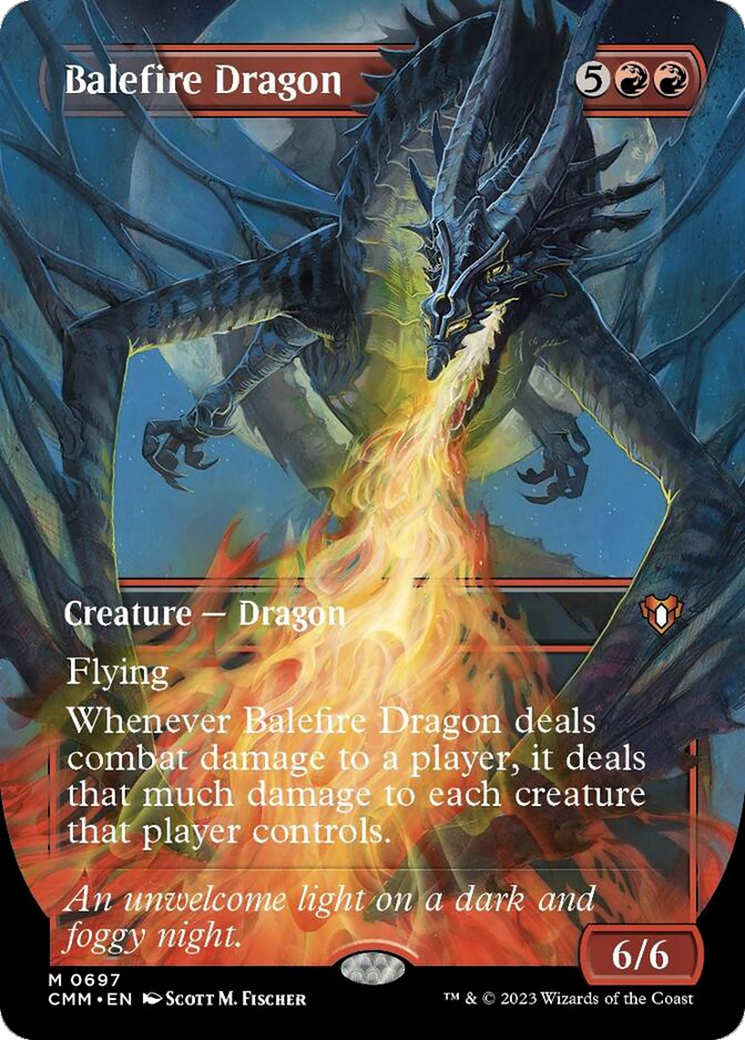 Balefire Dragon (Borderless Alternate Art) [Commander Masters] | Red Riot Games CA