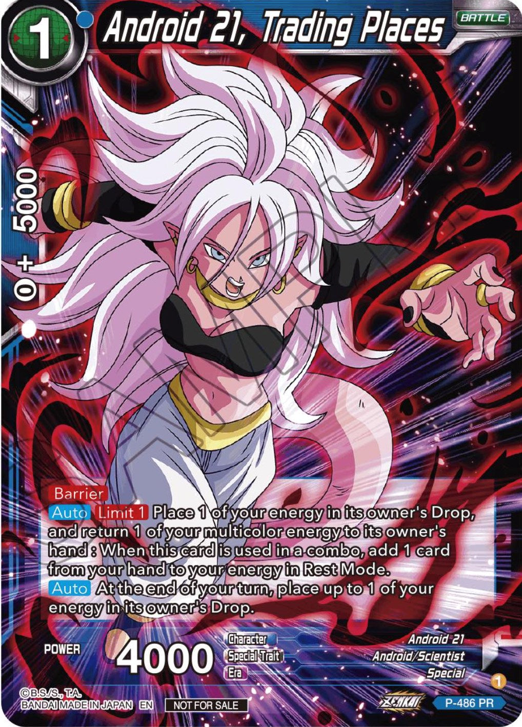 Android 21, Trading Places (Zenkai Series Tournament Pack Vol.3) (P-486) [Tournament Promotion Cards] | Red Riot Games CA