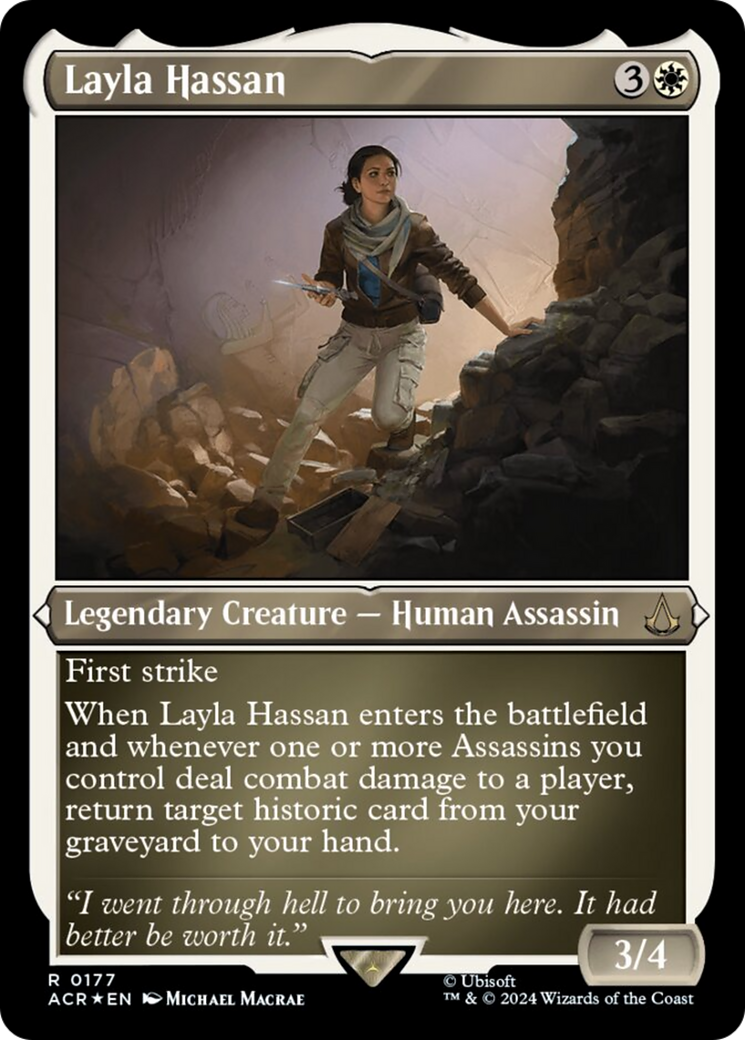 Layla Hassan (Foil Etched) [Assassin's Creed] | Red Riot Games CA