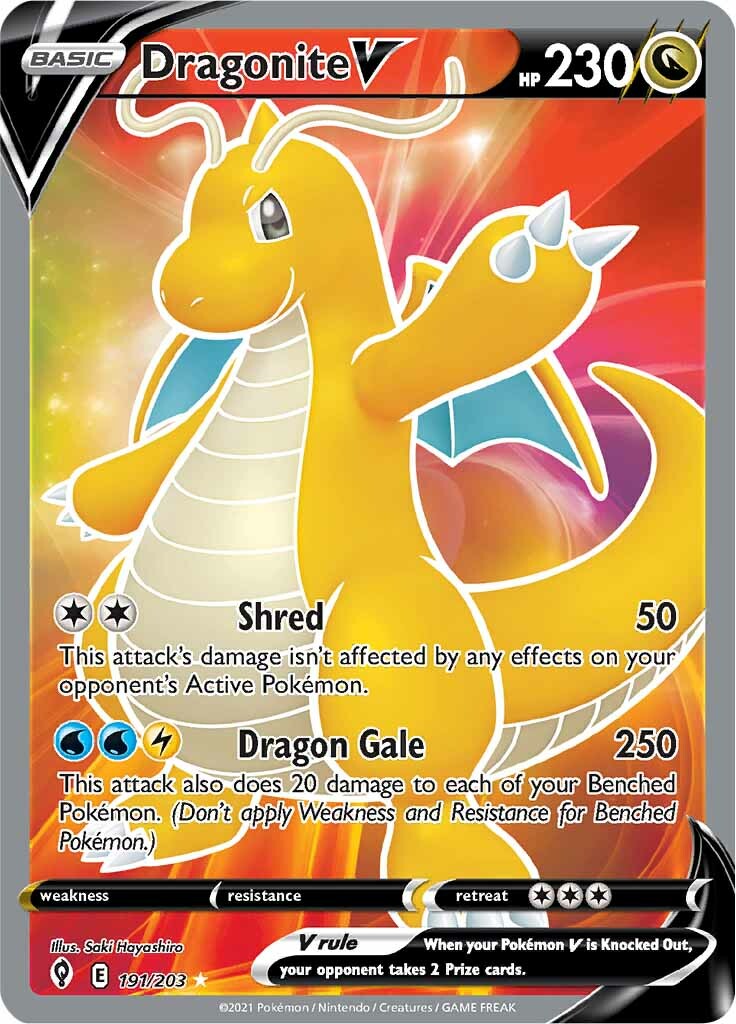 Dragonite V (191/203) [Sword & Shield: Evolving Skies] | Red Riot Games CA