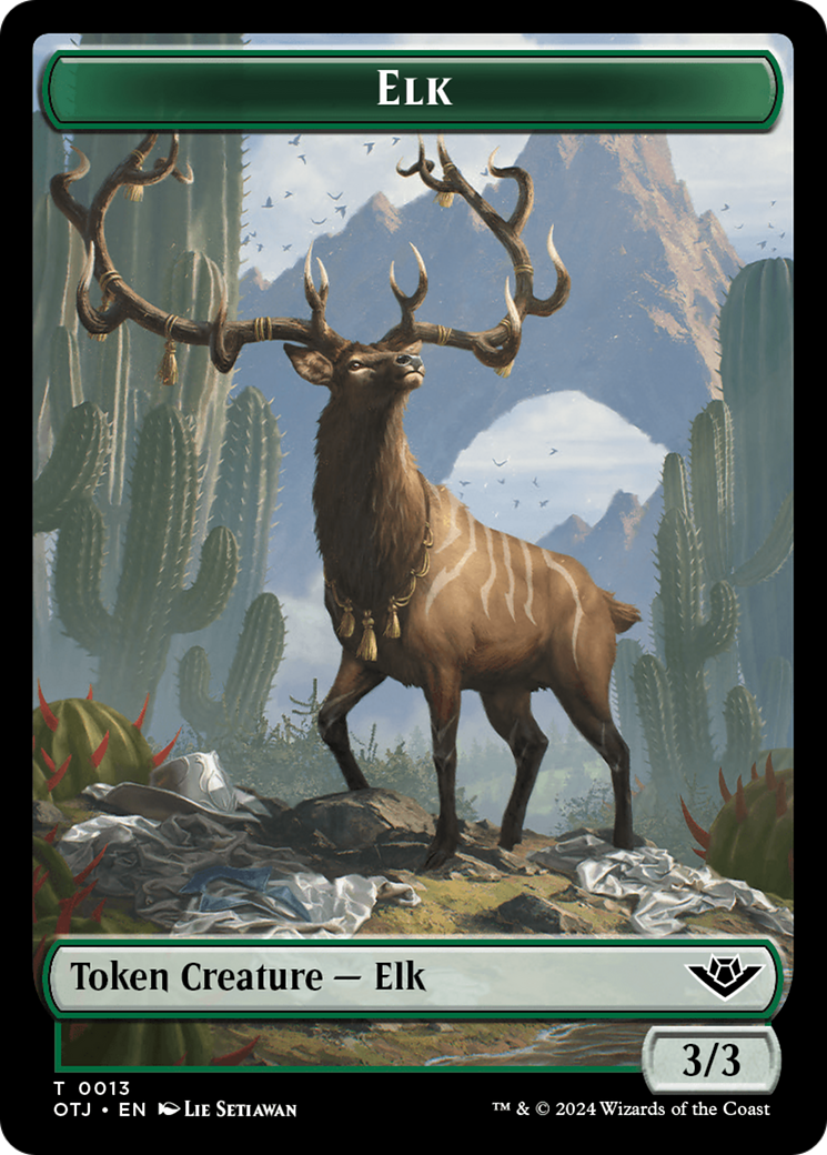 Elk // Plot Double-Sided Token [Outlaws of Thunder Junction Tokens] | Red Riot Games CA