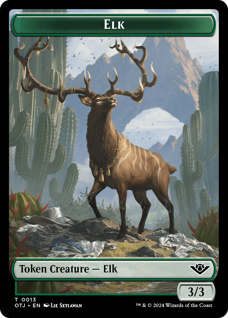 Elk Token [Outlaws of Thunder Junction Tokens] | Red Riot Games CA