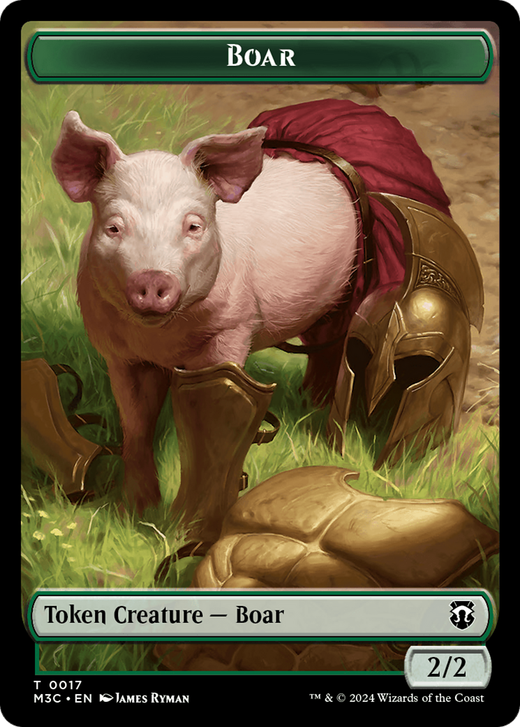 Hydra // Boar Double-Sided Token [Modern Horizons 3 Commander Tokens] | Red Riot Games CA