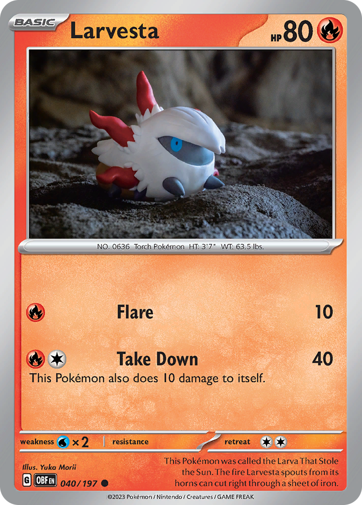 Larvesta (040/197) [Scarlet & Violet: Obsidian Flames] | Red Riot Games CA