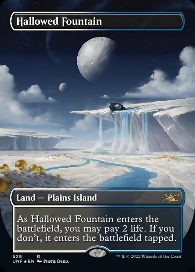 Hallowed Fountain (Borderless) (Galaxy Foil) [Unfinity] | Red Riot Games CA