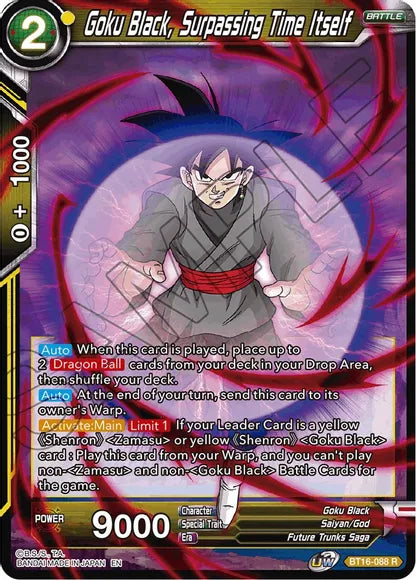 Goku Black, Surpassing Time itself (BT16-088) [Realm of the Gods] | Red Riot Games CA