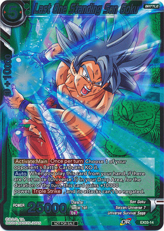 Last One Standing Son Goku (Event Pack 2 - 2018) (EX03-14) [Promotion Cards] | Red Riot Games CA