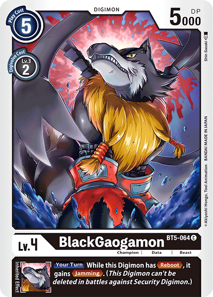 BlackGaogamon [BT5-064] [Battle of Omni] | Red Riot Games CA