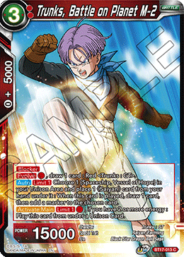 Trunks, Battle on Planet M-2 (BT17-013) [Ultimate Squad] | Red Riot Games CA