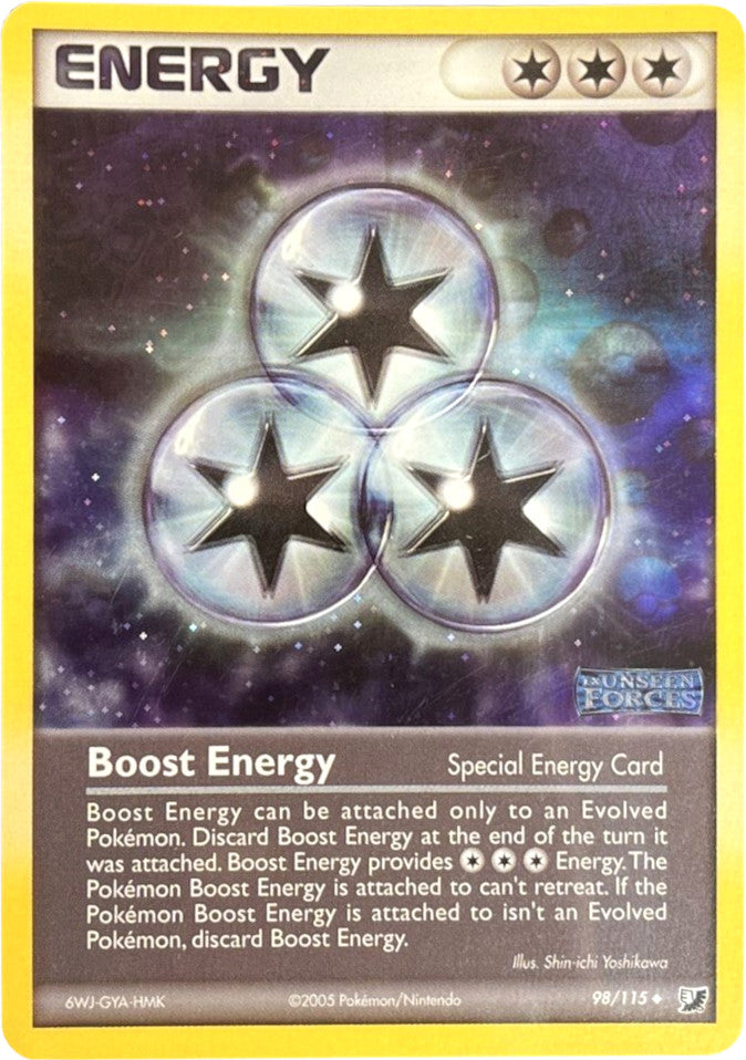 Boost Energy (98/115) (Stamped) [EX: Unseen Forces] | Red Riot Games CA