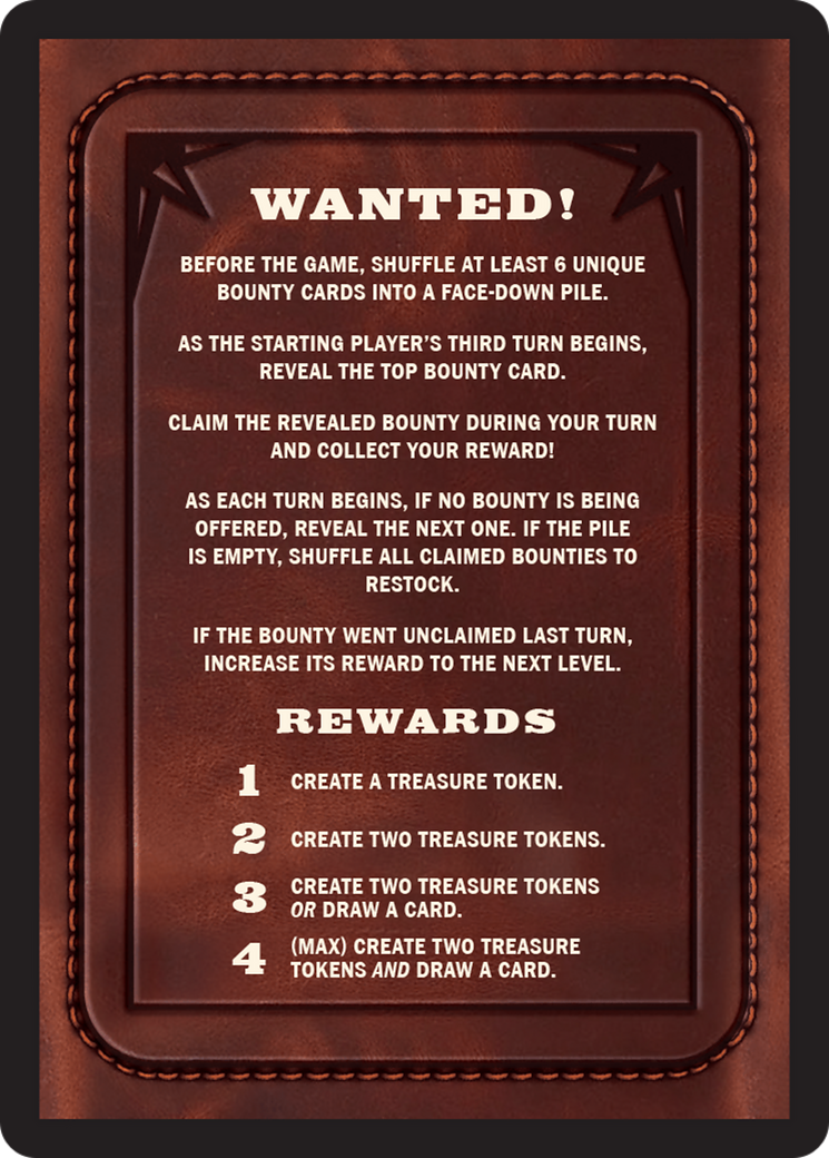 Bounty: Frankie the Fang // Bounty Rules Double-Sided Token [Outlaws of Thunder Junction Commander Tokens] | Red Riot Games CA