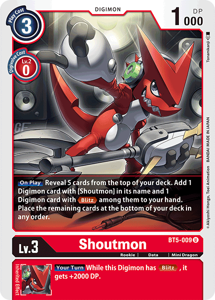 Shoutmon [BT5-009] [Battle of Omni] | Red Riot Games CA