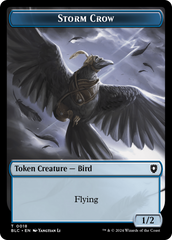 Storm Crow // Bird (003) Double-Sided Token [Bloomburrow Commander Tokens] | Red Riot Games CA