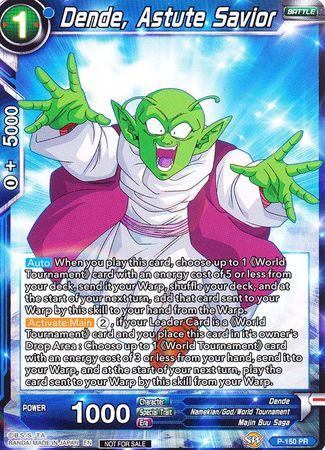 Dende, Astute Savior (Power Booster) (P-150) [Promotion Cards] | Red Riot Games CA