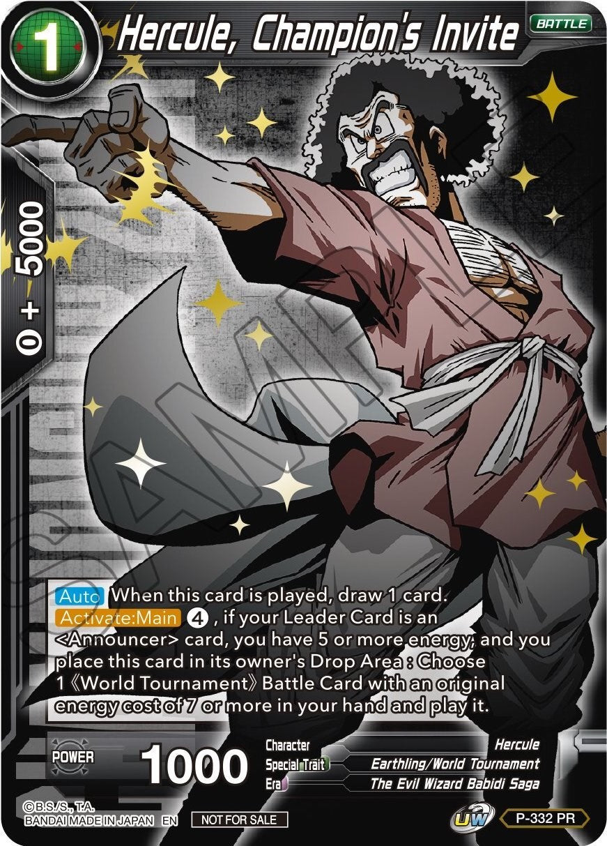 Hercule, Champion's Invite (Gold Stamped) (P-332) [Tournament Promotion Cards] | Red Riot Games CA