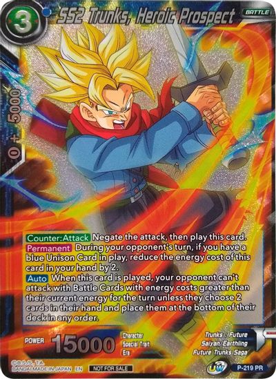 SS2 Trunks, Heroic Prospect (Player's Choice) (P-219) [Promotion Cards] | Red Riot Games CA