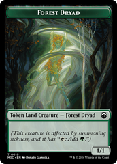 Forest Dryad (Ripple Foil) // Emblem - Vivien Reid Double-Sided Token [Modern Horizons 3 Commander Tokens] | Red Riot Games CA