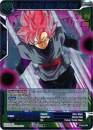 Joyful Strike Goku Black Rose (Metallic Foil) (Event Pack 2018) (P-015) [Promotion Cards] | Red Riot Games CA