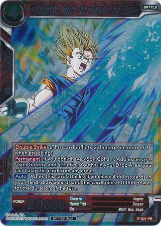 Vegito, Here to Save the Day (P-021) [Promotion Cards] | Red Riot Games CA