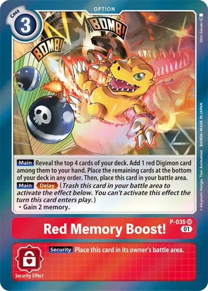 Red Memory Boost! [P-035] [Promotional Cards] | Red Riot Games CA