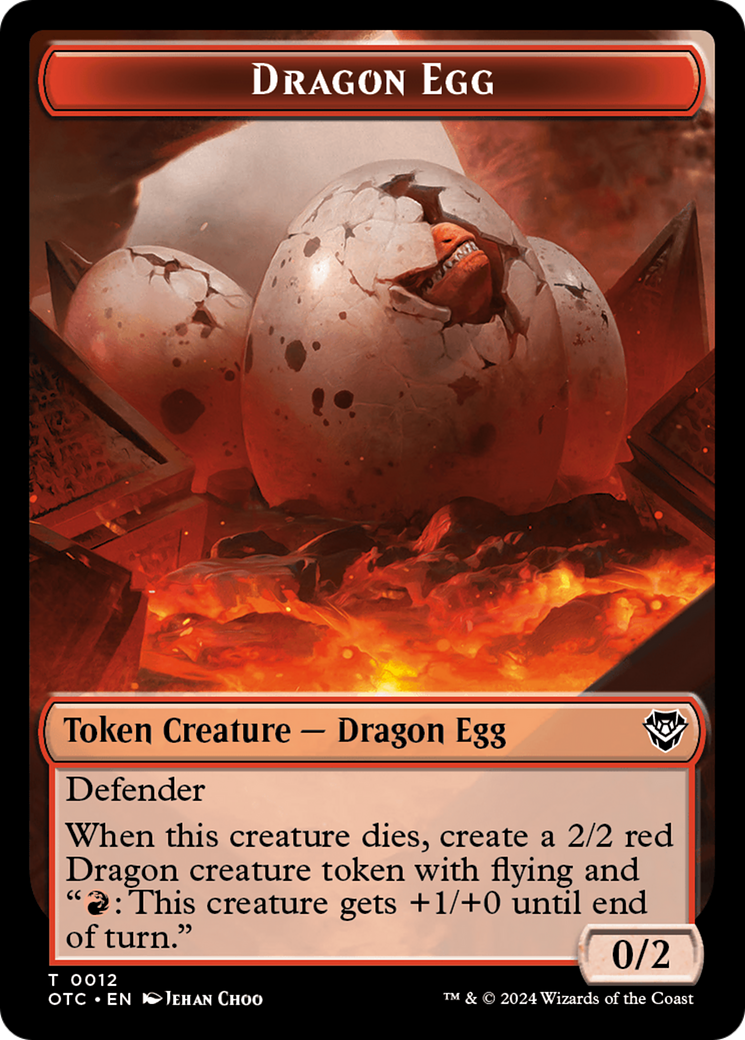 Dragon Egg // Dragon Double-Sided Token [Outlaws of Thunder Junction Commander Tokens] | Red Riot Games CA